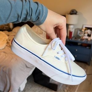 Vans Authentic Platform Sneakers Women's 8 Canvas Classic Off White Shoes